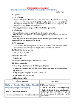 Giáo án Ngữ văn 8 Cánh diều bài 9 Nghị luận văn học