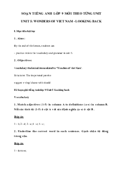 Unit 5 lớp 9 Project