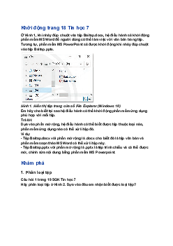 Giải SGK Tin học 7 Bài 4: Phân loại tệp và bảo vệ dữ liệu trong máy tính| Chân trời sáng tạo