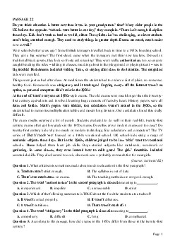 PASSAGE 22_Theme 2. Education (Giáo dục)