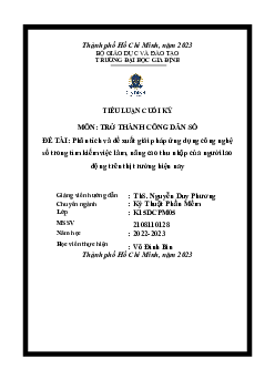 Phân tích và đề xuất giải pháp ứng dụng công nghệ số trong tìm kiếm việc làm, nâng cao thu nhập của người lao động trên thị trường hiện nay - Tiểu luận môn Trở thành công dân số | Đại học Gia Định