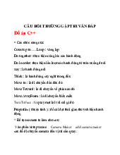 Câu hỏi thường gặp thi vấn đáp đồ án C++ môn Công nghệ thông tin | Trường đại học kinh doanh và công nghệ Hà Nội