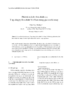 Tài liệu về Phát triển dịch vụ bưu chính viễn thông | Đại học Thăng Long