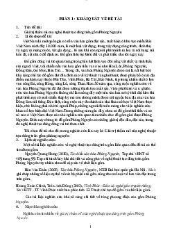 Tiểu luận về đề tài "Giá trị thẩm mỹ của nghệ thuật tạo dáng trên gốm Phùng Nguyên"