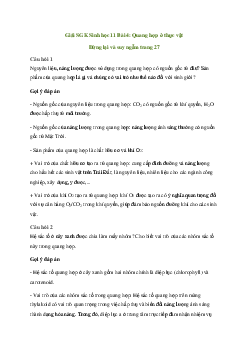 Giải Sinh học 11 Bài 4: Quang hợp ở thực vật | Kết nối tri thức