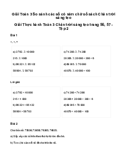 Giải Toán 3: So sánh các số có năm chữ số | Chân trời sáng tạo