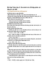 Bài tập Toán lớp 5: So sánh hai số thập phân có đáp án chi tiết