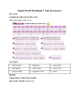 Smart World Workbook 7 Unit 10 Lesson 2
