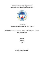 Tích lũy tư bản và liên hệ thực tiễn tại Việt Nam - Kinh tế Chính trị Mác-Lê Nin (KTCT01) | Đại học kinh tế quốc dân NEU
