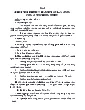 BÀI 6 - Kết hợp phát triển kinh tế với củng cố Quốc phòng – An ninh môn Giáo dục quốc phòng an ninh I | Trường Đại học Kiên Giang
