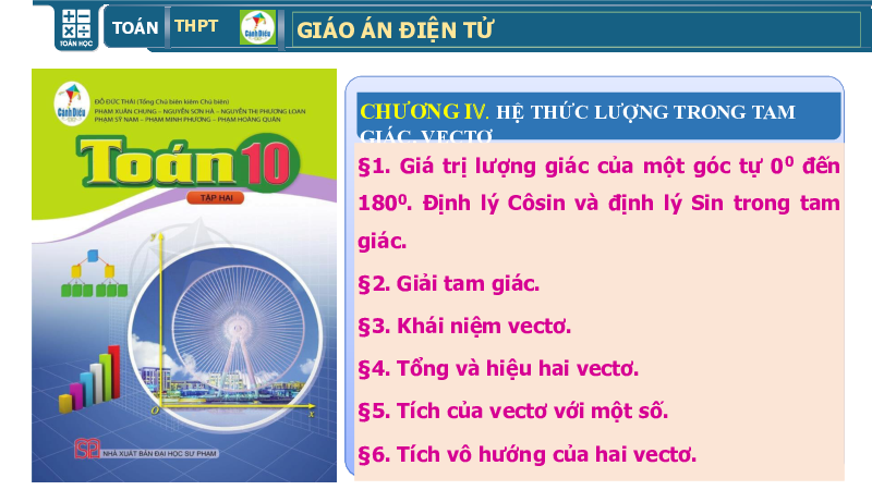 Chương 4. Bài 3: Khái niệm Vecto| Giáo án điện tử môn Toán 10 | Cánh diều