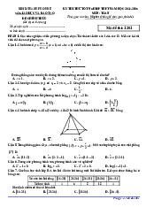 Đề thi thử tốt nghiệp THPT năm 2025 môn Toán sở GD&ĐT Huế có đáp án