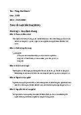 Tóm tắt Luật Đất Đai 2024 - 21Q - Chương I đến Chương VI | Trường đại học kiến trúc Hà Nội