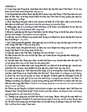 Tổng hợp câu hỏi LSĐ. Trường Đại học Nguyễn Tất Thành