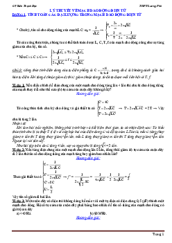 Chuyên đề sóng điện từ Lý 12 (có lời giải)