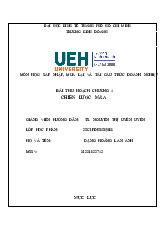 Bài thu hoạch chương 4 Chiến lược M&A môn Sáp nhập, mua lại và tái cấu trúc doanh nghiệp  | Trường Đại học Kinh tế Thành phố Hồ Chí Minh