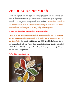 Giao lưu và tiếp biến văn hóa  chương 1 Kinh tế chính trị Mac | Đại học Sư Phạm Hà Nội