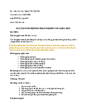 Bài tập Phương pháp nghiên cứu khoa học | Trường Đại học Kỹ thuật - Công nghệ Cần Thơ