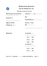 Bài thi học phần Quản trị Chiến lược | Trường Đại học Thương Mại