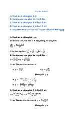 Cách tính nhanh đạo hàm / Toán lớp 11