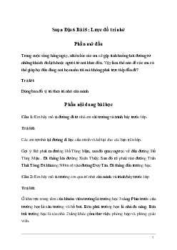 Giải Địa lí 6 Bài 5: Lược đồ trí nhớ | Kết nối tri thức