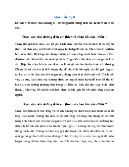 Văn mẫu lớp 8: Viết đoạn văn (khoảng 8 – 10 dòng) nêu những điều em thích về chim bồ câu Ngữ Văn 8 | Cánh diều