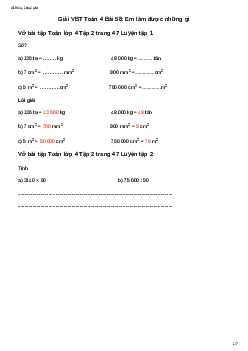 Vở bài tập Toán lớp 4 Bài 58: Em làm được những gì Chân trời sáng tạo