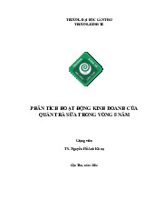 Phân Tích Hoạt Động Kinh Doanh Quán Trà Sữa Trong 8 Năm | Môn Phân tích hoạt động kinh doanh - Đại học Cần Thơ