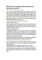 Mẫu báo cáo công việc hàng tuần bằng excel kèm tải File mới nhất