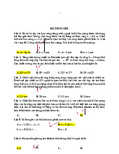 Đề thi thật 40 câu hỏi trắc nghiệm cuối kỳ có đáp án môn Vật lý đại cương - Học Viện Kỹ Thuật Mật Mã