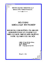 Đề cương khóa luận tốt nghiệp: Đánh giá ảnh hưởng kháng sinh CIP đến vi nhựa PET môn Kháng sinh | Đại học Yersin Đà Lạt