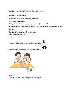Toán lớp 4 trang 43, 44 Bài 18: Số lần lặp lại của một sự kiện Chân trời sáng tạo