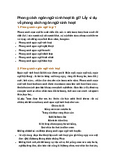 Phong cách ngôn ngữ sinh hoạt là gì? Lấy ví dụ về phong cách ngôn ngữ sinh hoạt