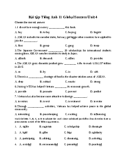 Giải Bài tập Unit 4 | Tiếng Anh 11 Global Success