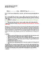 Bài tập Chương 4 Lý luận Nhà Nước và pháp luật | Trường Đại học Kinh tế – Luật