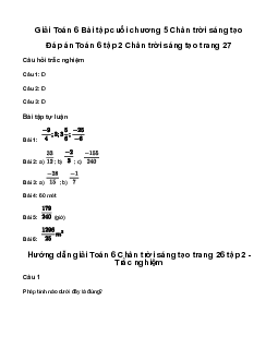 Giải Toán 6 Bài tập cuối chương 5 - Chân trời sáng tạo
