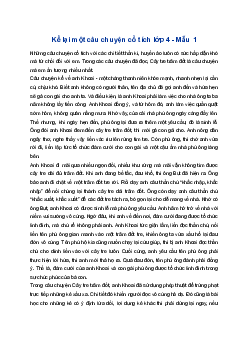 Kể lại một câu chuyện cổ tích mà em yêu thích | Tập làm văn 4