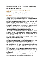 Suy nghĩ về nhân vật ông Hai trong truyện ngắn Làng chọn lọc hay nhất