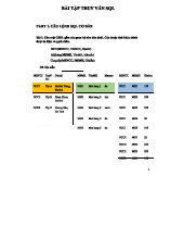Bài Tập SQL 20211: Hướng Dẫn Câu Lệnh Cơ Bản và Nâng Cao