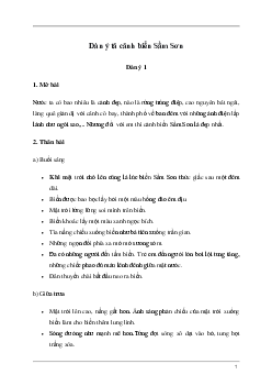 Tả cảnh biển Sầm Sơn | Tập làm văn lớp 5