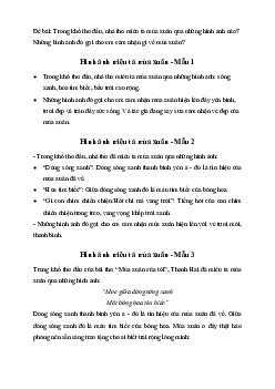 Trong khổ thơ đầu của Mùa xuân nho nhỏ, nhà thơ miêu tả mùa xuân qua những hình ảnh nào? | Văn mẫu 7 Kết nối tri thức