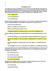 Tổng hợp câu hỏi trắc nghiệm ôn tập môn Marketing căn bản   | Trường đại học kinh doanh và công nghệ Hà Nội