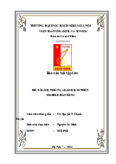 Báo cáo bài tập lớn: Hệ thống giao dịch trên Mobile Banking | Môn Cơ sở dữ liệu - Đại học Bách Khoa Hà Nội