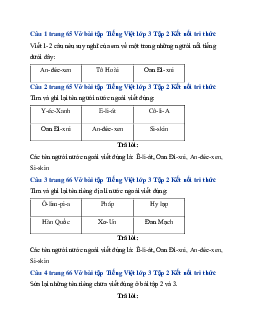 Giải VBT Tiếng Việt lớp 3 Bài 29: Bác sĩ Y-éc-xanh | Kết nối tri thức