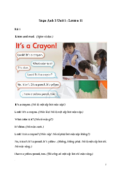 Tiếng Anh lớp 3 Unit 1: Lesson 11 trang 28 Explore Our World