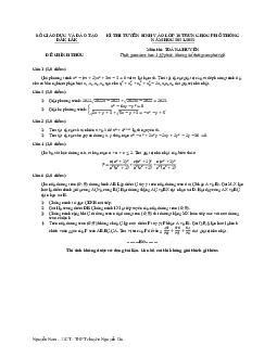 Đề tuyển sinh vào lớp 10 môn Toán (chuyên) năm 2021 – 2022 sở GD&ĐT Đắk Lắk