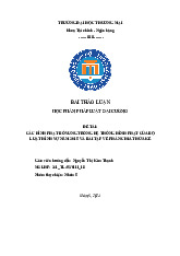 Các hình phạt bổ sung trong hệ thống hình phạt của bộ luật hình sự 2015 | Bài thảo luận pháp luật đại cương