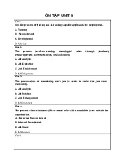 Đề cương môn Ngôn ngữ anh - Trường Đại học lao động -  xã hội.