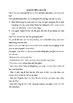 Soạn bài Mưa xuân (II) - Chân trời sáng tạo