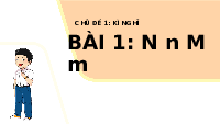Giáo án điện tử Tiếng việt 1 bài 1 Chân trời sáng tạo: Học vần: N, n, M, m